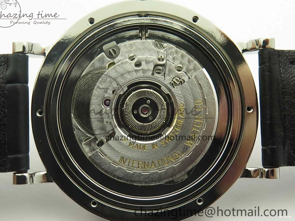 MIROTIME 0306 Supportive Portofino Automatic SS AF 1:1 Best Edition White Dial on Black Croco Leather Strap A 7184